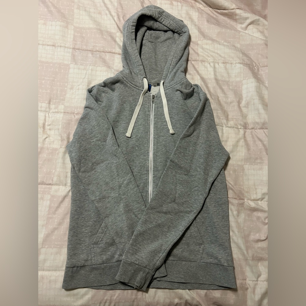 Gray Zip-Up Hoodie